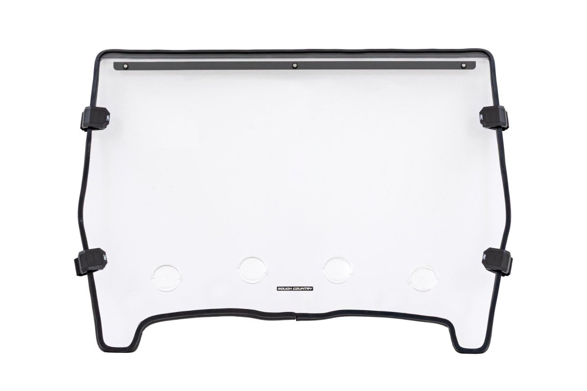 John Deere Gator XUV 850 Vented Full Windshield - Rough Country - Scratch Resistant - '11-'17